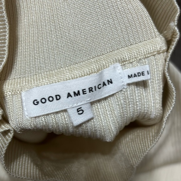 Good American ribbed cream turtleneck thong body suit XXL NEW - Picture 5 of 10